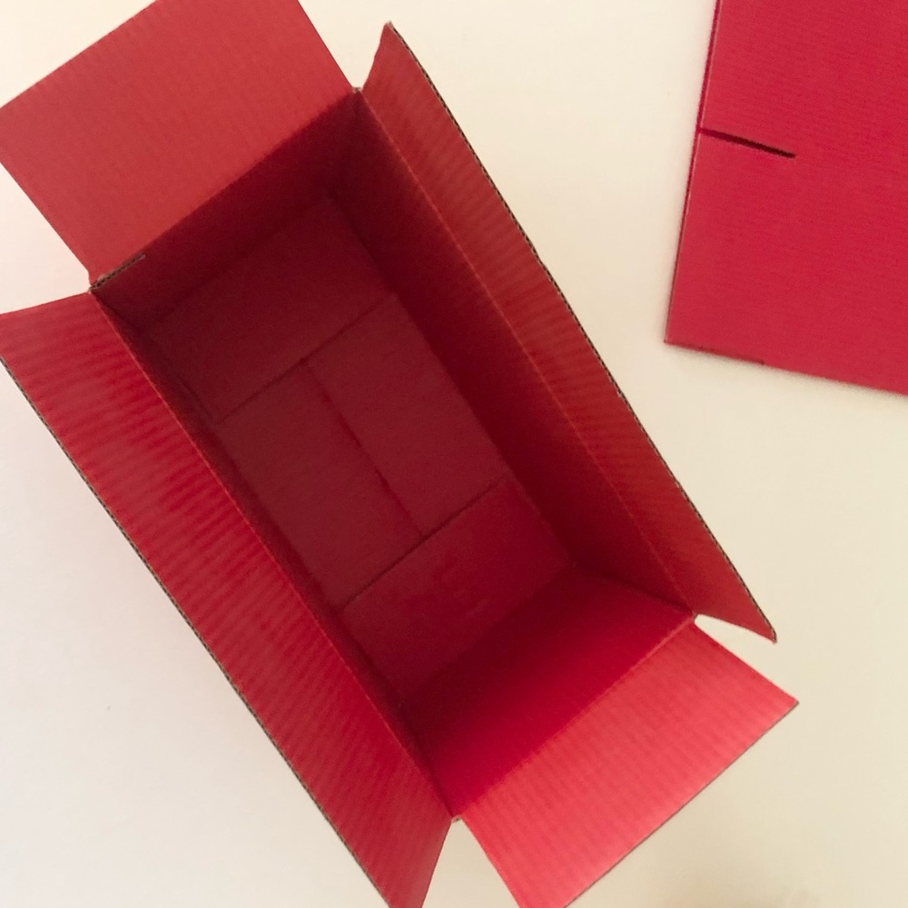 Set of 10 Red Kraft Treat Gift  Independence Day Summer Party Boxes Mailers